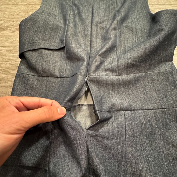 Calvin Klein Dress Womens 8 Gray Denim Chambray Sleeveless Cocktail Party Casual - Picture 13 of 14